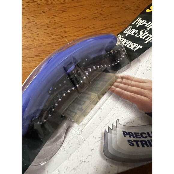 Vintage 1997 NOS Scotch Pop-Up Tape Dispenser with 75 Strips Blue New Unused - Picture 4 of 4